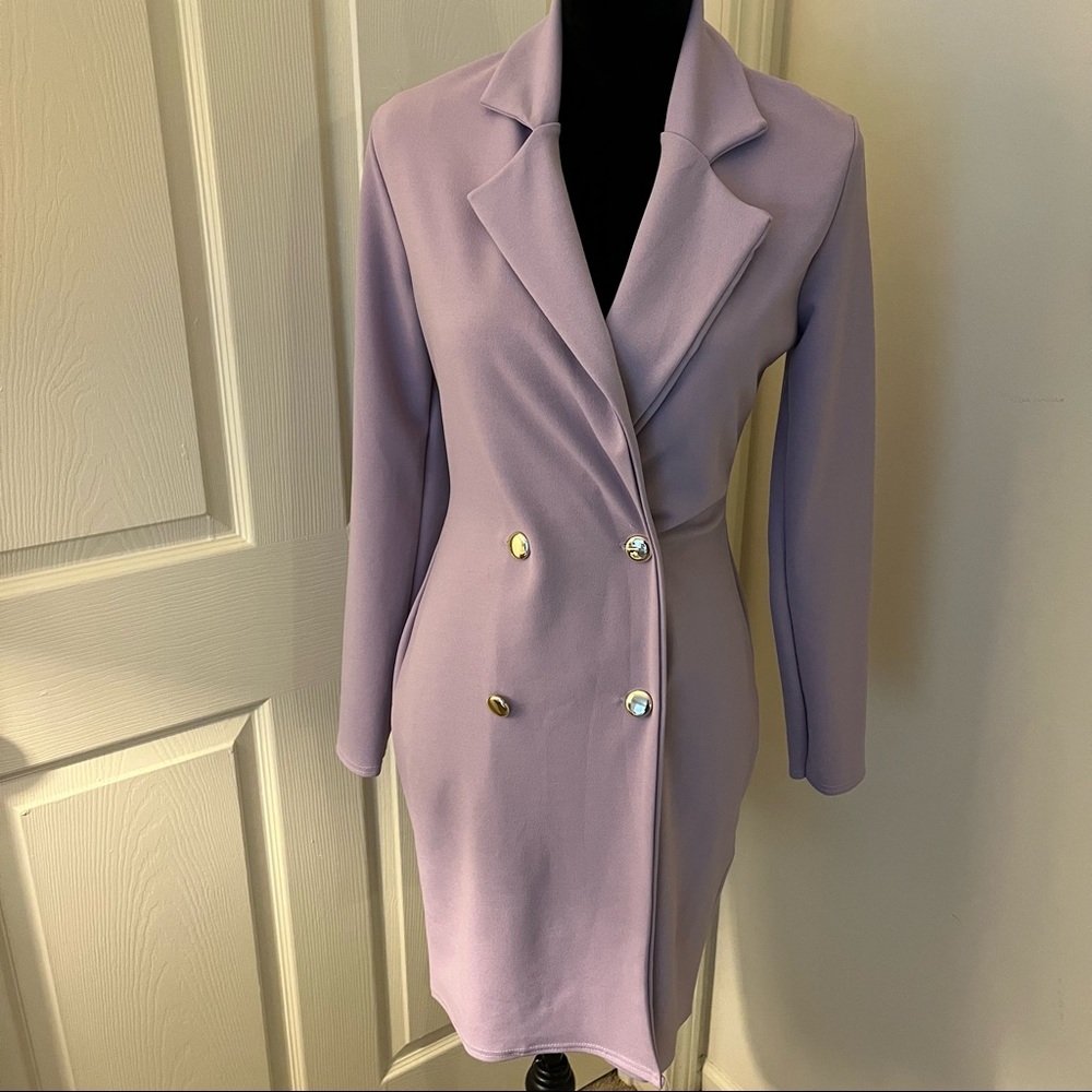 Boohoo Lilac Blazer Dress